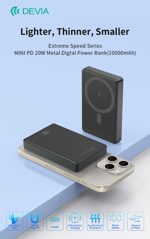 Power bank magnetico MINI PD da 20W 10.000 mAh