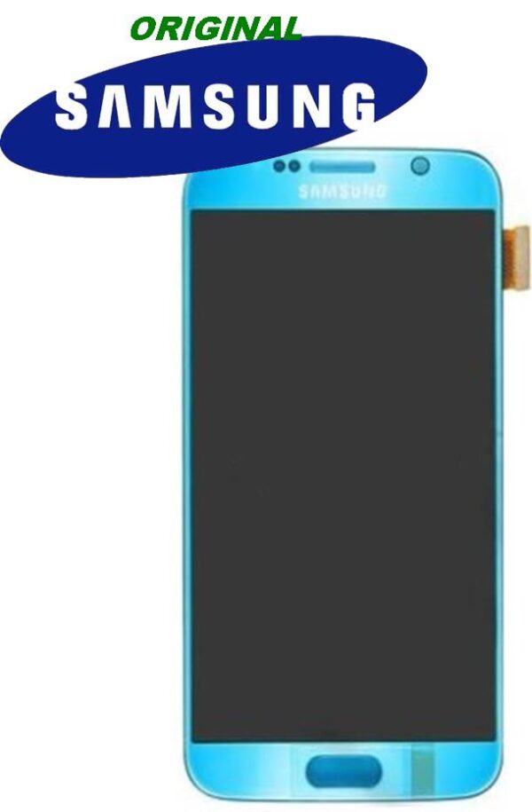 LCD + TOUCH ORIGINALE PER GALAXY S6 ELECTRIC BLUE 17260D