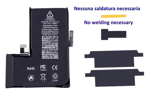 Batteria No-Welding Senza Saldatura per iPhone 11 Pro Max