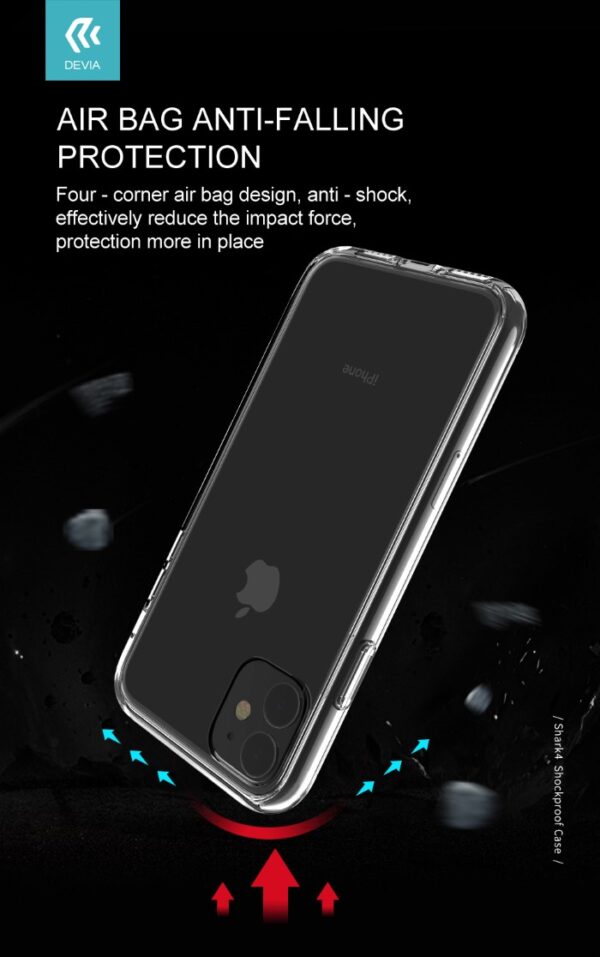 Cover Alta Protezione Tpu Trasparente per iPhone 11 Pro Max