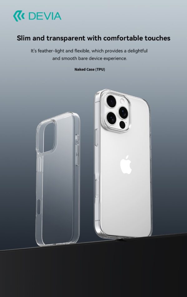 Cover Trasparente Morbida in TPU per iPhone 16 Pro