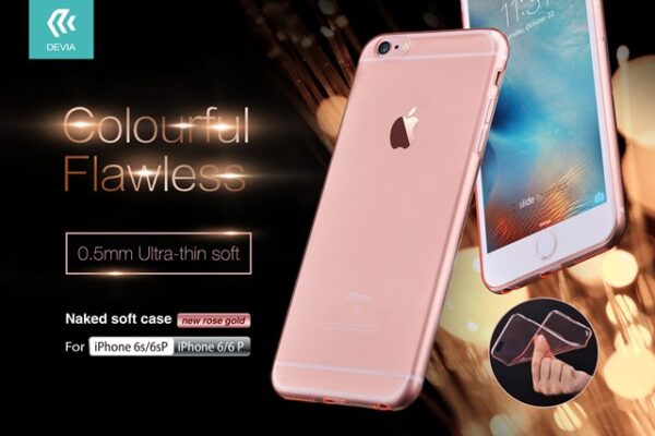 Cover TPU Slim 0.5 mm Morbida Per iPhone 6/6S Rosa