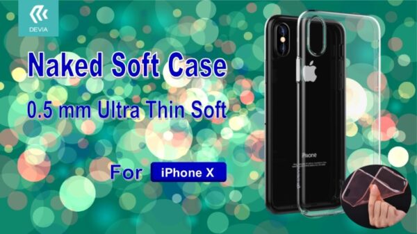 Cover in TPU Morbido Flessibile 0,5mm iPhone X Trasparente