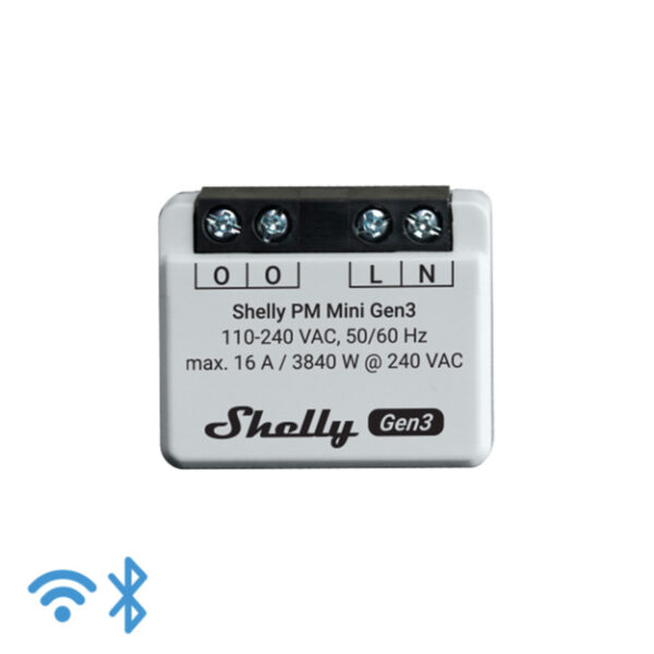 Shelly Mini PM Gen 3 - Smart module 4 Input 16A  AC WiFi/BT + PM