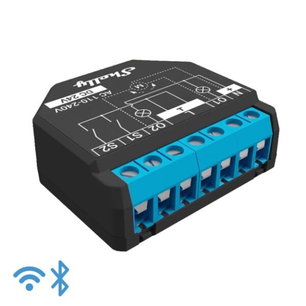 Shelly Plus 2PM - Smart Relay Tapparelle 16A AC/DC WiFi + PM