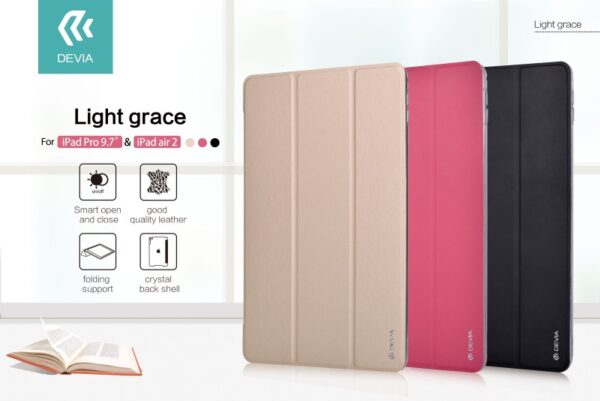 Cover Light grace Per iPad Air 2 & Pro 9.7 con On/Off Gold