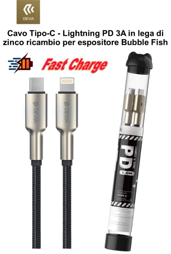 Cavo Bubble Tipo-C - Lightning lega zinco ricambio Espositor