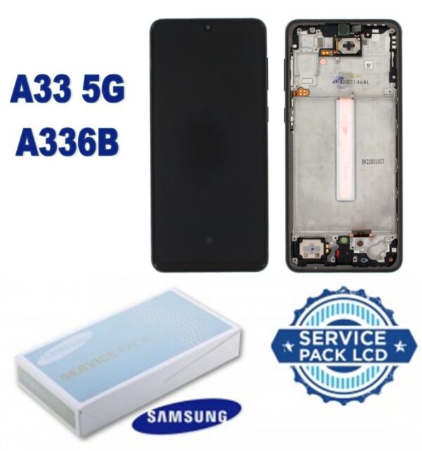 Lcd Originale Samsung A336B A33 5G Service pack Nero