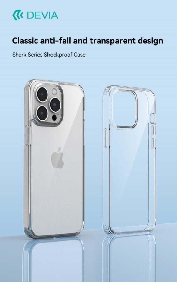 Cover protettiva Shark Trasparente Protezione iPhone 15