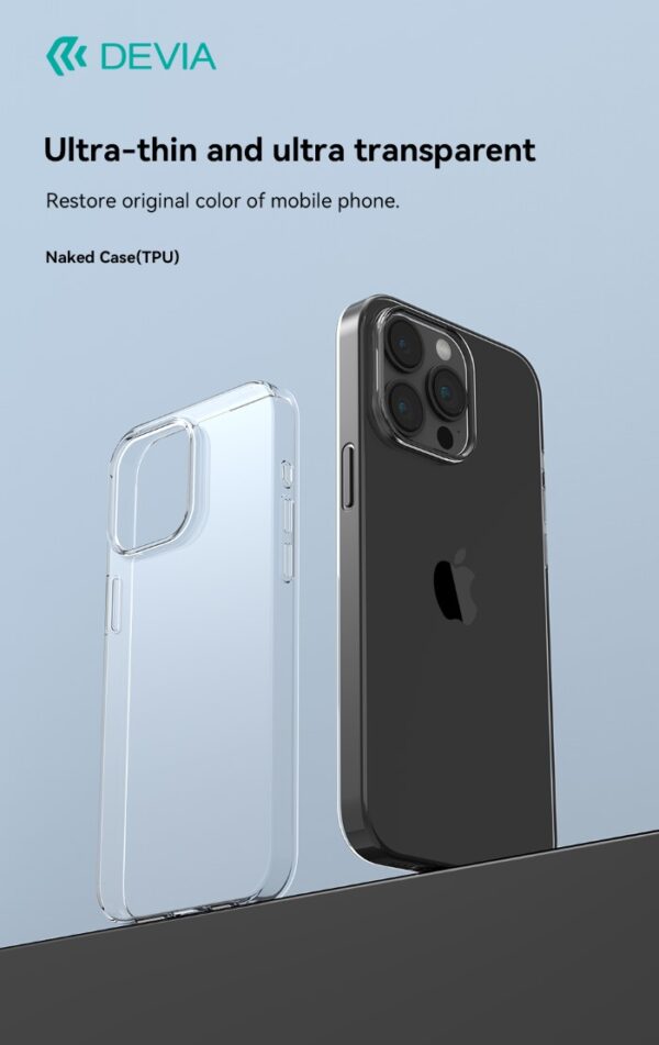 Cover Trasparente Morbida in TPU per iPhone 15 Pro