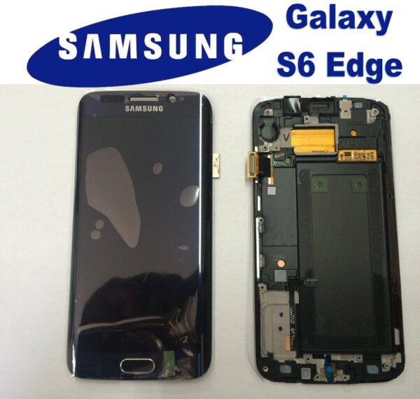 LCD + TOUCH ORIGINALE PER GALAXY S6 EDGE NERO GH97-17162A