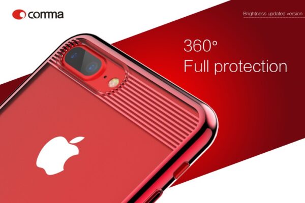 Cover Alta Protezione Brightness per iPhone 7 & 8 Rossa