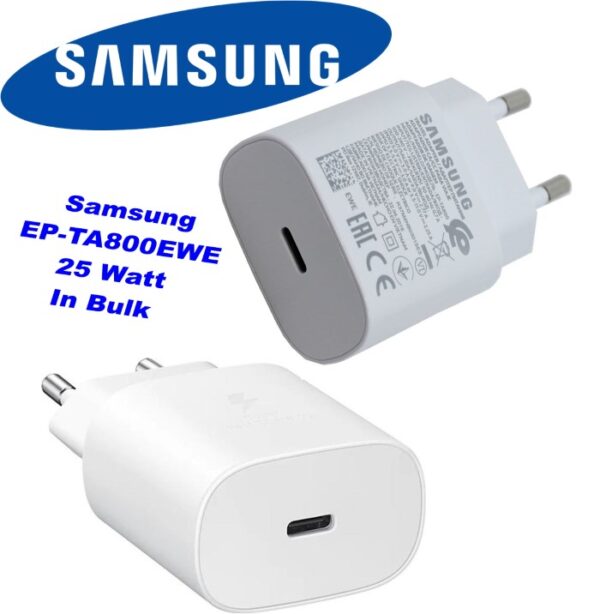 Caricatore EP-TA800EWE Samsung USB-C 25 Watt Bianco in Bulk