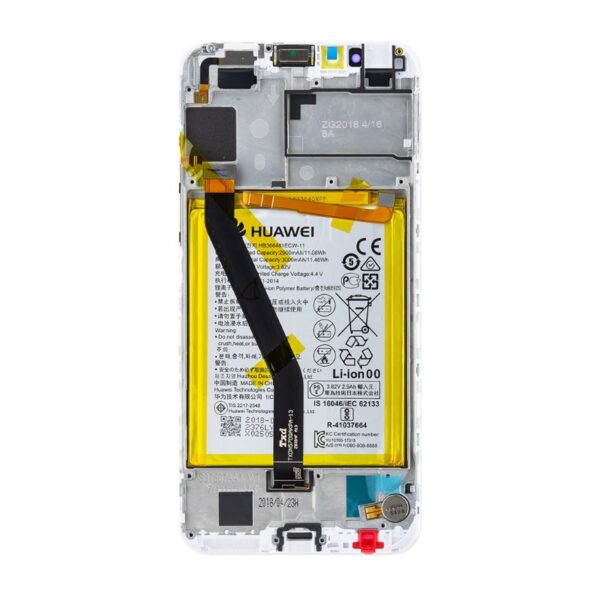 Lcd per Huawei Y6 2018 Con Batteria Service Pack Bianco