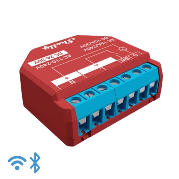 Shelly Plus 1PM - Smart Relay 16A  AC/DC WiFi/BT + PM