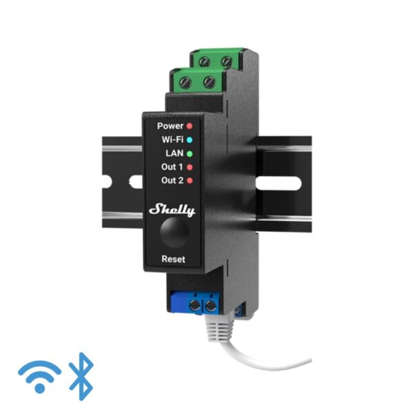 Shelly Pro 2PM - IP Smart Relay DIN 2ch. LAN/WiFi/BT + PM