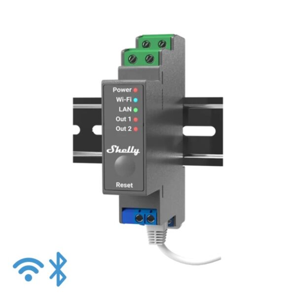 Shelly Pro 2 - IP Smart Relay DIN 2ch. LAN/WiFi/BT