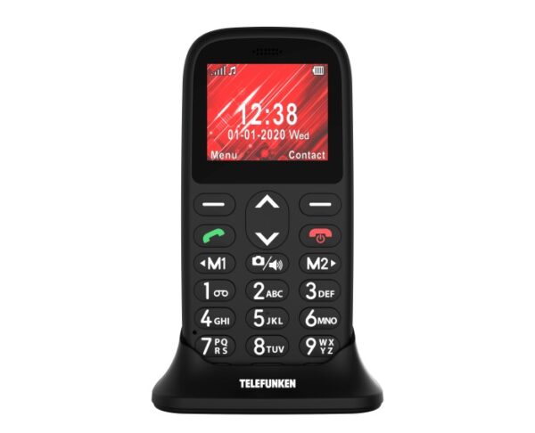 Telefono Telefunken S410 Senior GSM 2G Nero Monoblocco