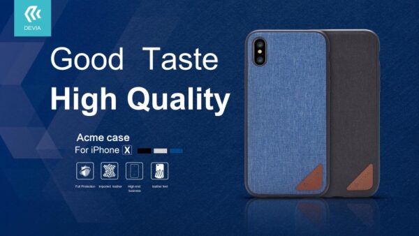 Cover in Pelle Lavorata Acme per iPhone X Nera